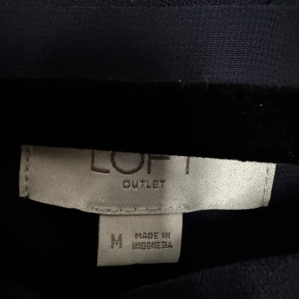 LOFT Midnight Blue Button-Front Vest - Picture 3 of 4
